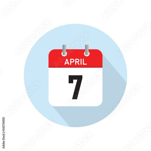 April 7 Concept Design. Vector Illustration.