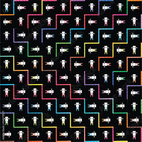 forty eight character basic color background, chart line light