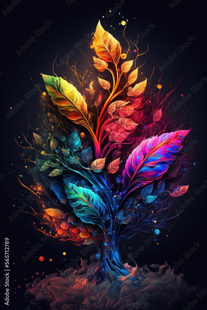 Obraz premium Fantasy abstract colourful background wallpaper.
