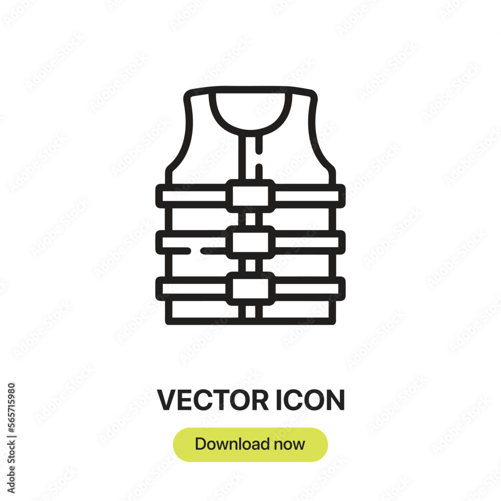 life jacket icon vector. Linear style sign for mobile concept and web design. life jacket symbol illustration. Pixel vector graphics - Vector. life jacket icon vector. Linear style sign for mobile concept and web design. life jacket symbol illustration. Pixel vector graphics - Vector.