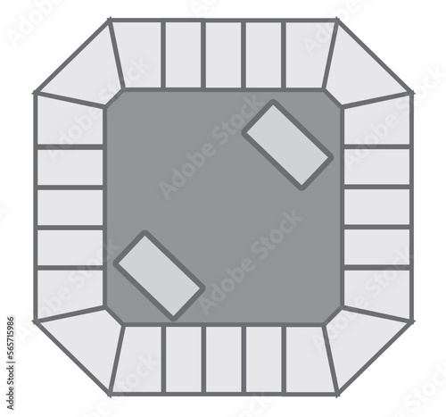 Board game top view. vector