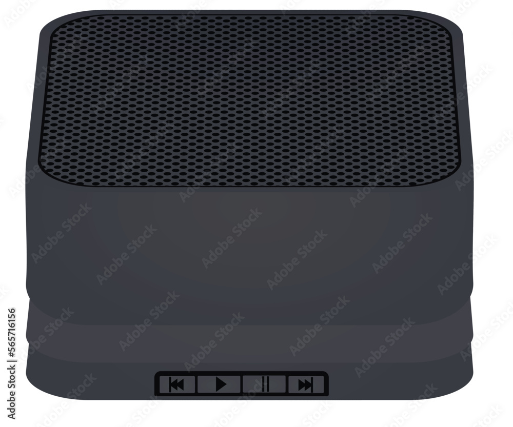 Grey bluetooth speaker. vector illustration Grey bluetooth speaker. vector illustration
