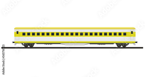 Yellow passenger wagon. vector illustration photo
