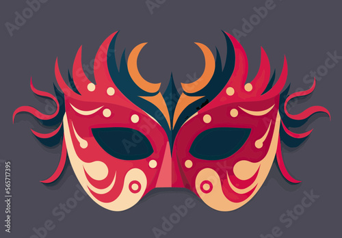 Colorful Carnival Masks. Editable Vector Illustration