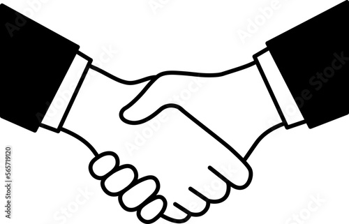 Agreement Partnership Business success team communication teamwork cute Semi-Solid Black and White