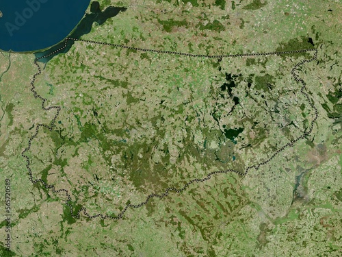 Warminsko-Mazurskie, Poland. High-res satellite. No legend photo