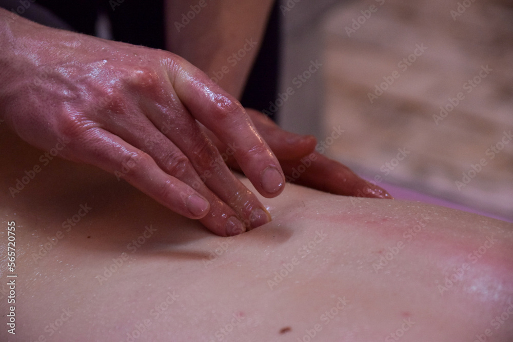 Hands of a masseuse