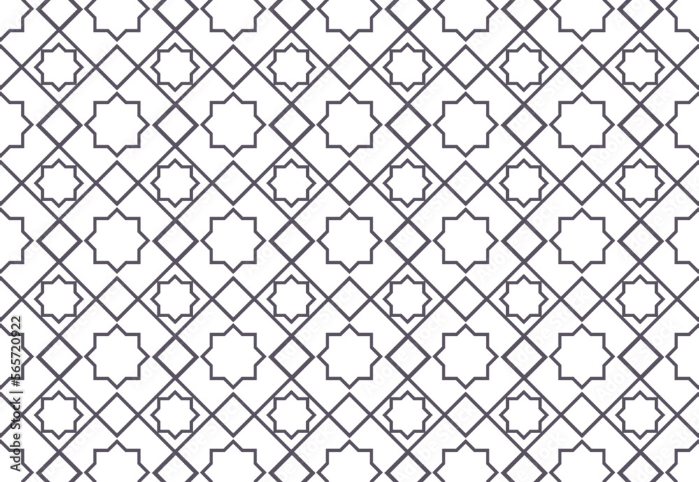 Fototapeta premium Decorative Seamless pattern with geometric shape, vector illustration