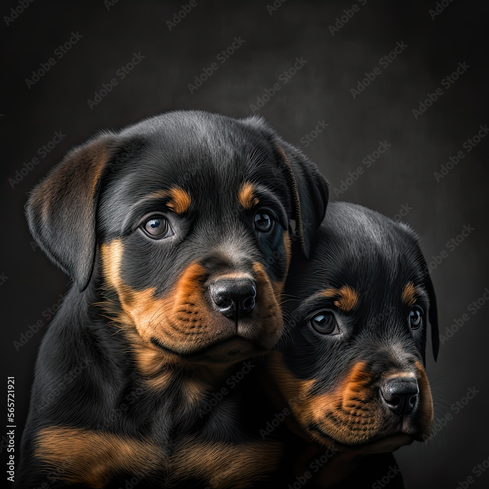 Fototapeta premium Rottweiler Puppy Portrait