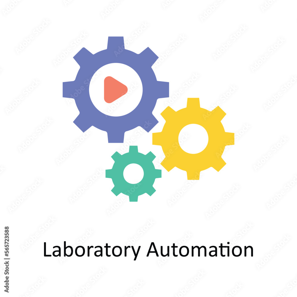 Laboratory Automation vector Flat Icons. Simple stock illustration stock illustration Laboratory Automation vector Flat Icons. Simple stock illustration stock illustration