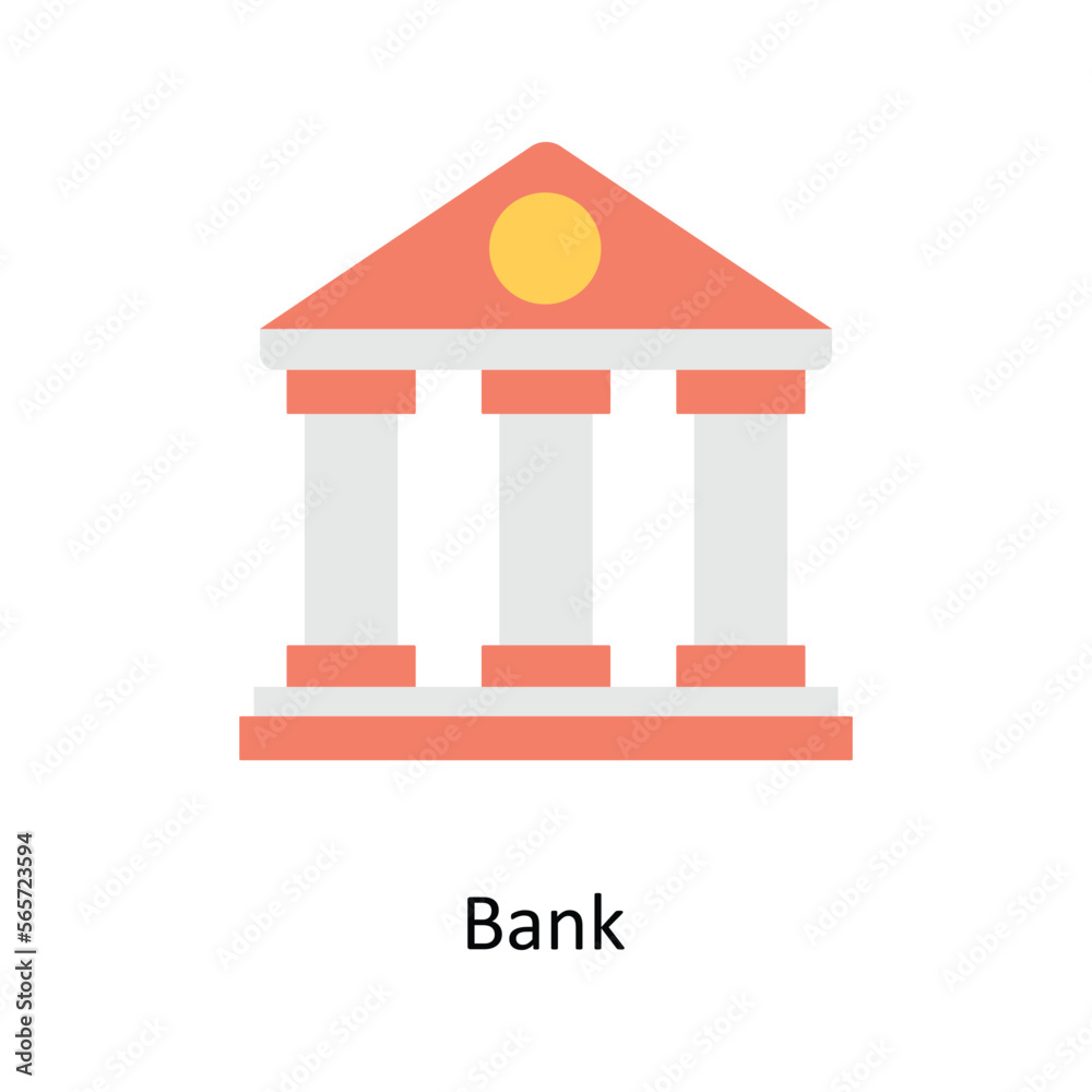 Bank vector Flat Icons. Simple stock illustration stock illustration Bank vector Flat Icons. Simple stock illustration stock illustration