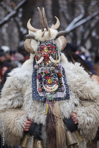 Bild auf Leinwand International masquerade festival Surva in Pernik, Bulgaria