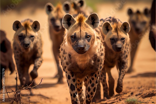 Pack of hyenas