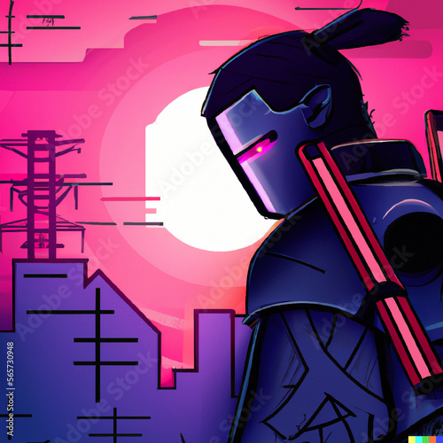 Obraz na płótnie La determinación del Samurai 