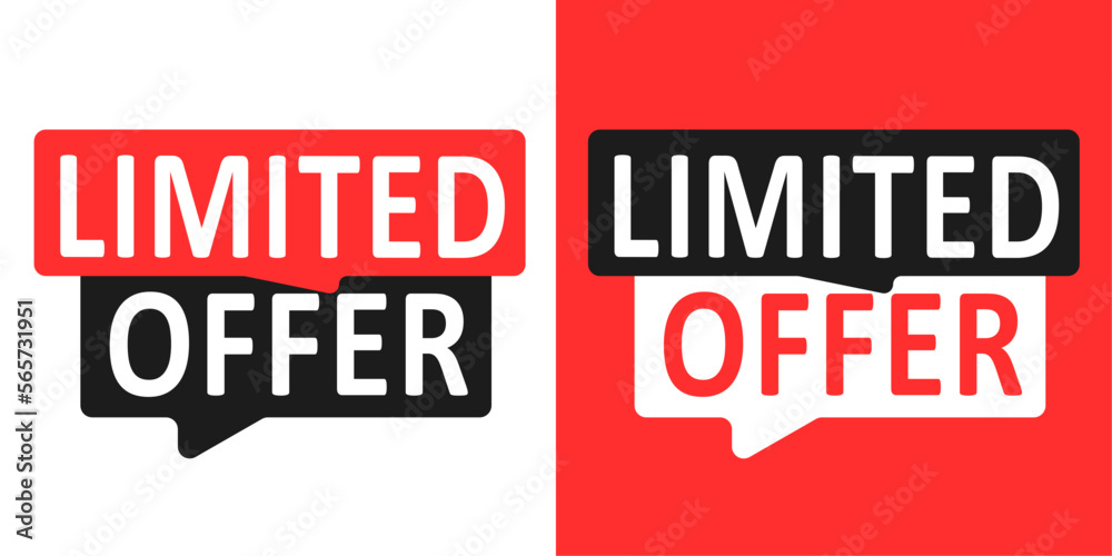 Limited Offer. Set of Sale labels. Vector illustration. Isolated on white background Limited Offer. Set of Sale labels. Vector illustration. Isolated on white background