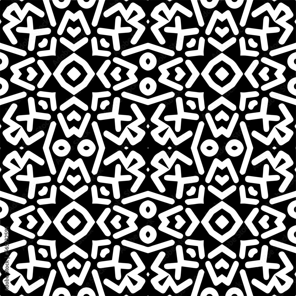 Vector pattern in geometric ornamental style. Black and white color.Seamless repeat pattern.Simple geo all over print block for apparel textile, ladies dress, fashion garment, digital wall paper.
Vector pattern in geometric ornamental style. Black and white color.Seamless repeat pattern.Simple geo all over print block for apparel textile, ladies dress, fashion garment, digital wall paper.