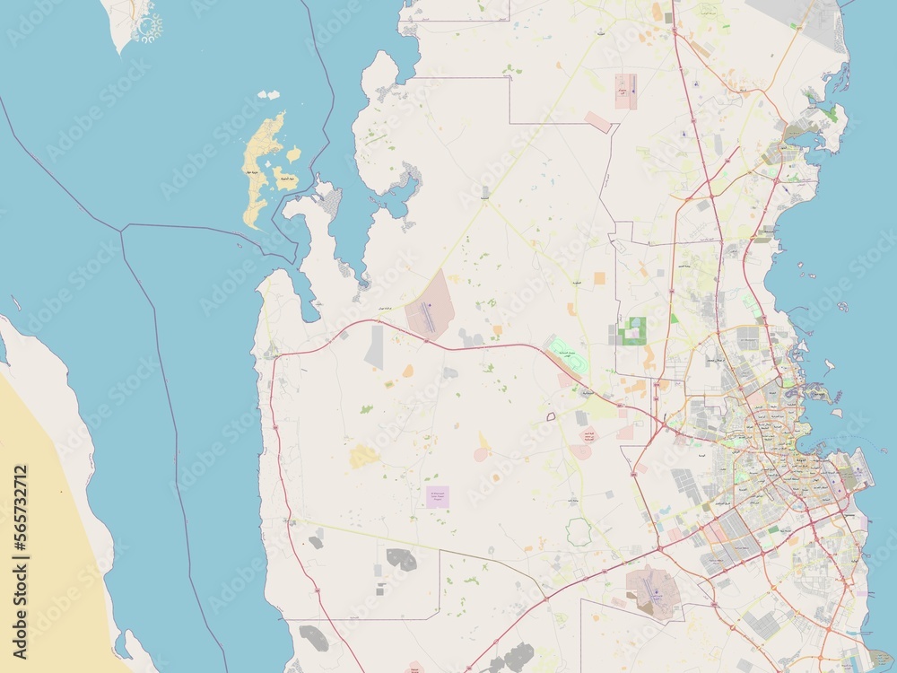 Fototapeta premium Al Shahaniya, Qatar. OSM. No legend