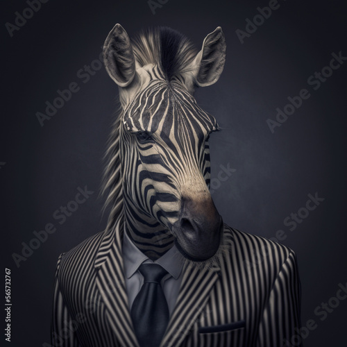 zebra in black and white
