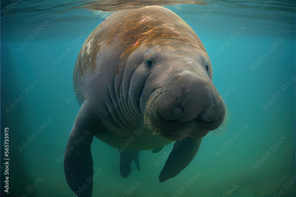 Naklejka premium Steller's sea cow
