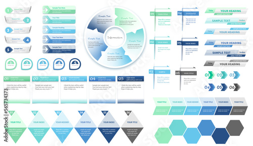 インデックスのセット（ビジネス　見出し　タイトル　フレーム　バナー　アイコン）