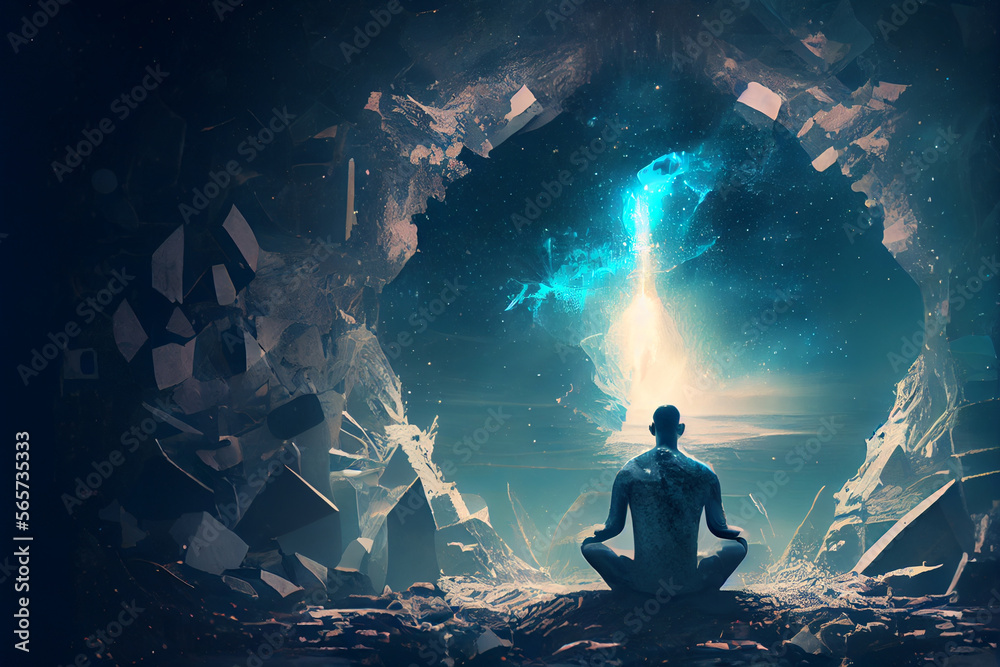 Transcendental Meditation and Concentration. AI generated Transcendental Meditation and Concentration. AI generated