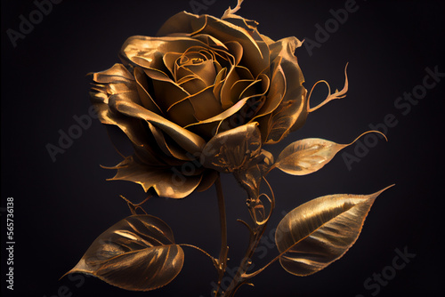Golden Rose. AI.generated