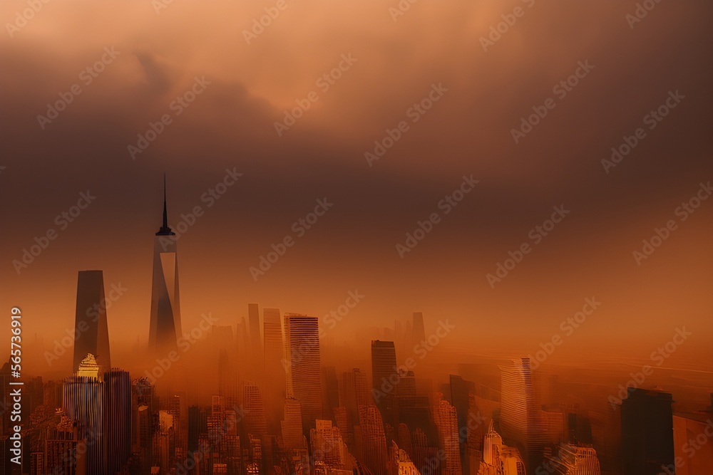 New York city dust storm cinematic dramatic