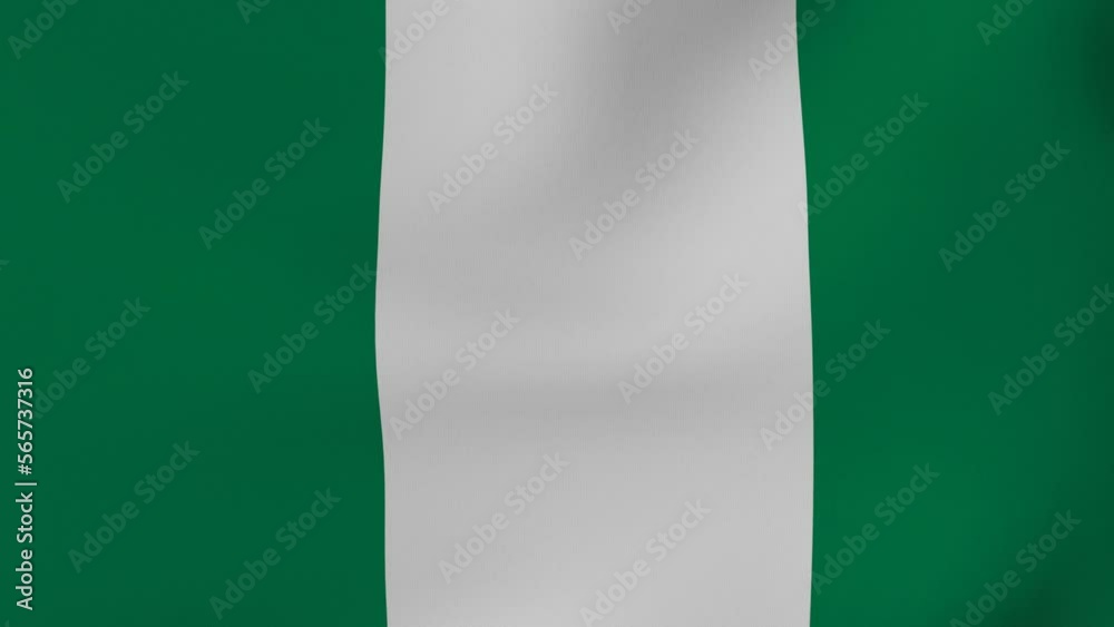 National Flag in the Wind - Looping Animation -Nigeria National Flag in the Wind - Looping Animation -Nigeria