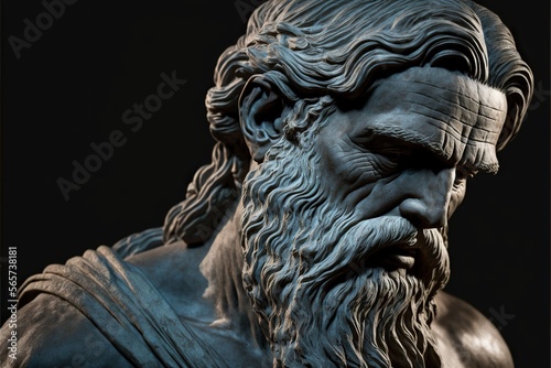 Ancient greek statue with wrinkles  created with Generative AI technology