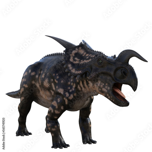 Einiosaurus dinosaur isolated 3d render © Blueinthesky