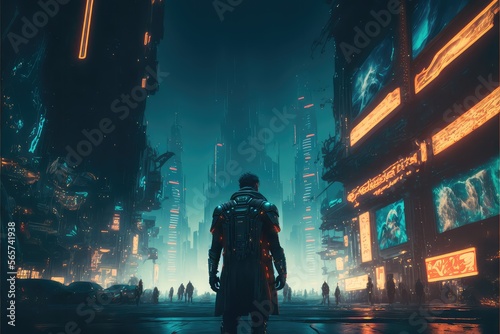 Cyberpunk Futuristic City Wallpaper