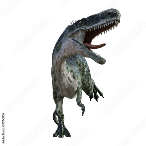 Monolophosaurus dinosaur isolated 3d render