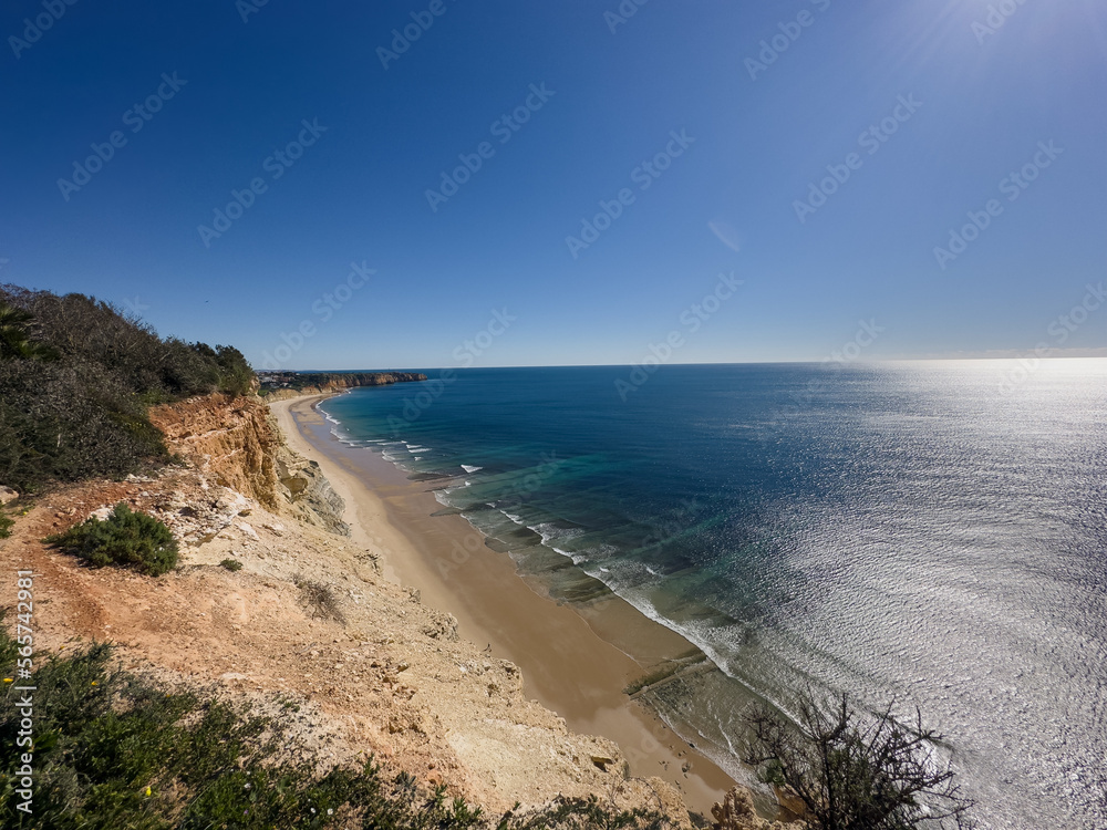 Beautiful sandy beach near Lagos in Ponta da Piedade, Algarve region, Portugal. Beautiful sandy beach near Lagos in Ponta da Piedade, Algarve region, Portugal.