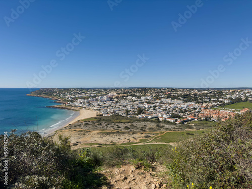 Praia Da Luz Beautiful sandy beach near Lagos in Ponta da Piedade  Algarve region  Portugal.