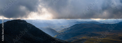 clouds over the mountains