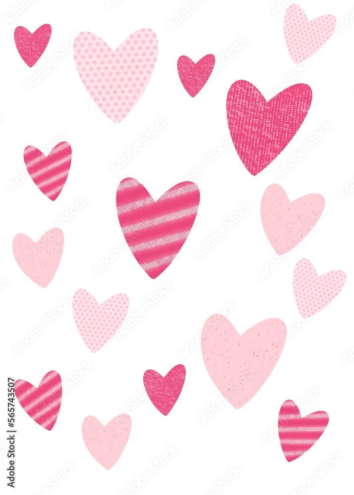 Heart doodles pattern on Valentine's day. Design elements love illustration hearts hand-drawn background. High quality illustration Heart doodles pattern on Valentine's day. Design elements love illustration hearts hand-drawn background. High quality illustration