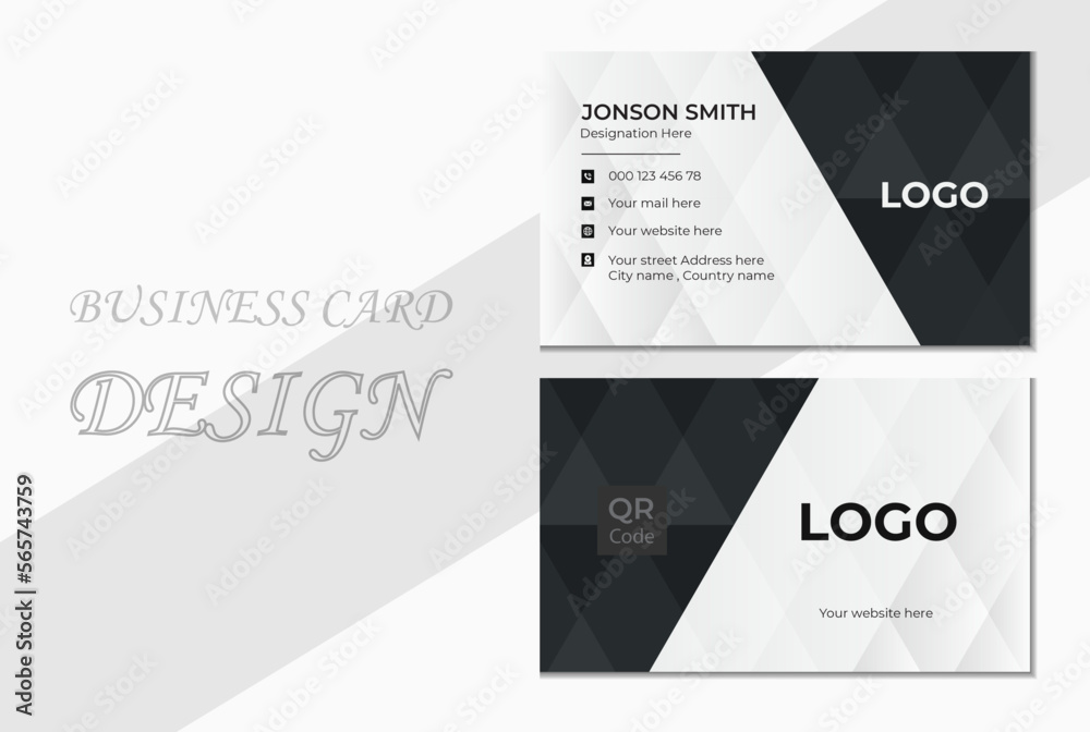 Business Card Template. Creative and Clean Business Card . Modern Business Card.
