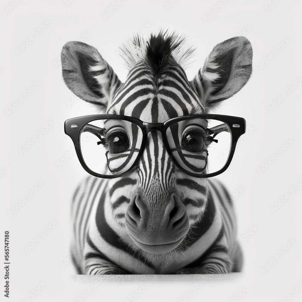 Cute animals wearing glasses Stock Illustration Adobe Stock