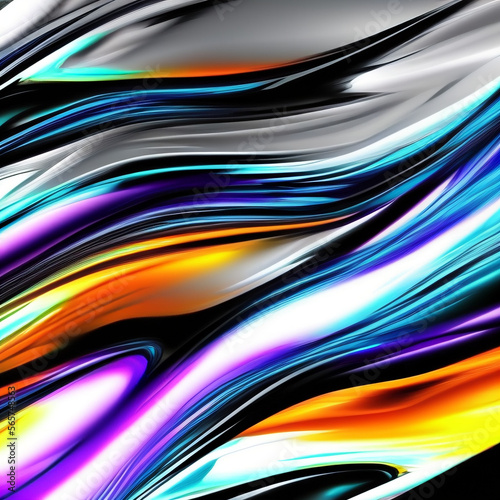 Abstract Waves Background  Generative AI 