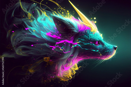 abstract dog, from a dream fantasy