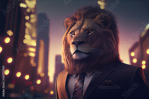 animal, suit, tie, business, 