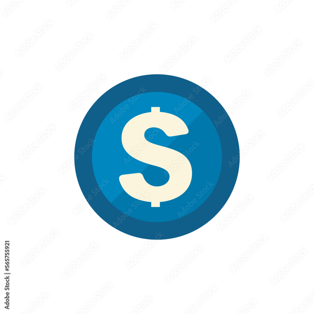 Financial icon. Dollar flat style vector icon. Financial icon. Dollar flat style vector icon.