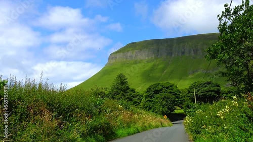 View of Mount Benbulbin in Sligo, Ireland photo