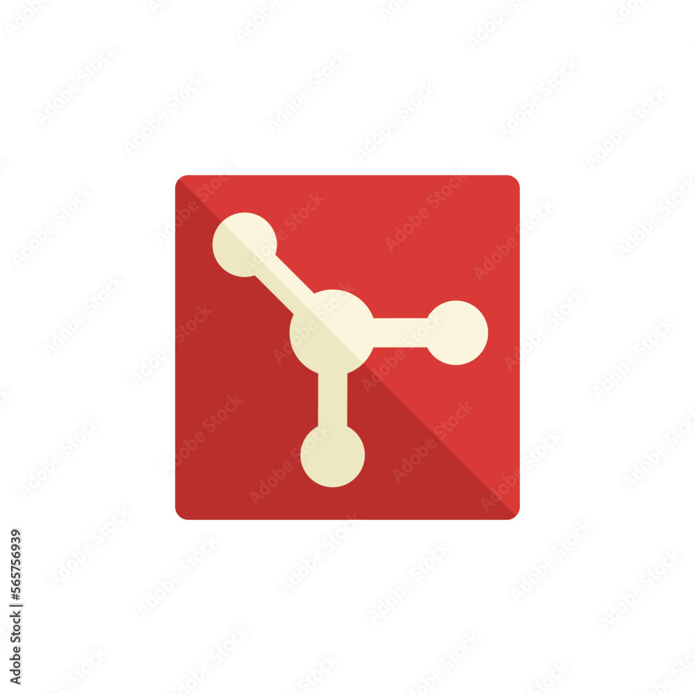 Molecule structure flat vector icon. Physics science pictogram. Molecule structure flat vector icon. Physics science pictogram.
