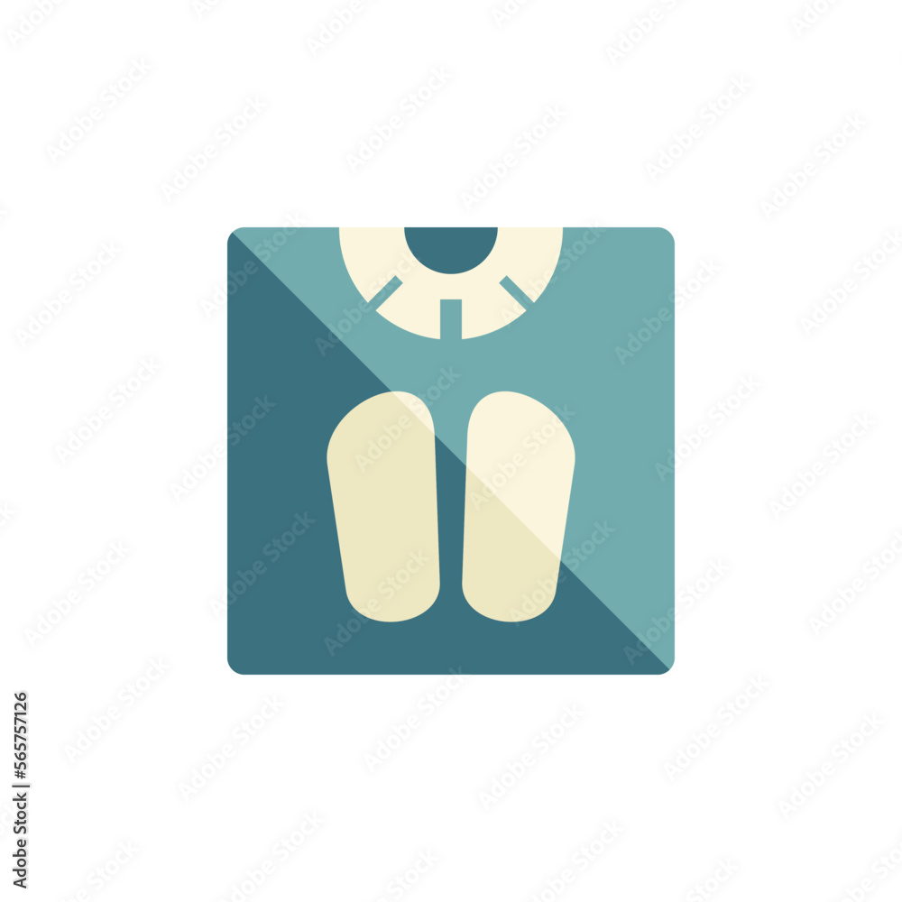 Floor weight scales flat style vector icon Floor weight scales flat style vector icon
