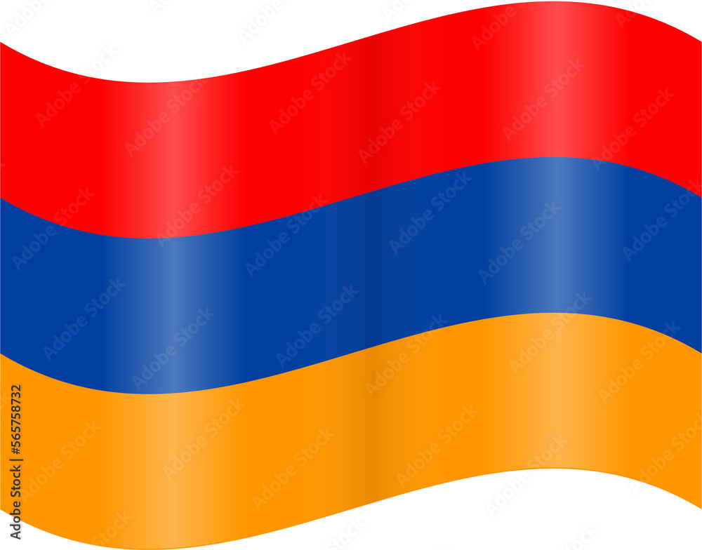 Fototapeta premium Armenia Armenian Fluttering Wavy Flag