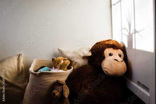 Child toys in white room photo