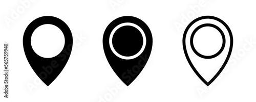 Map pointers. Location pin icon set. Map pin location icons. Map markers set. Map pin place marker. Location icon. GPS location symbol set.