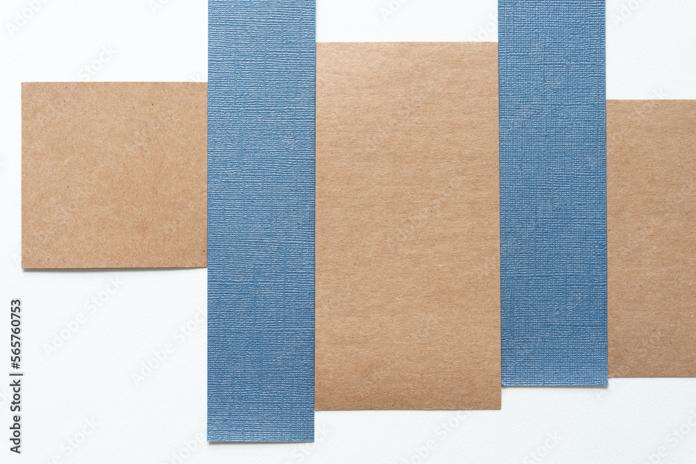 Fototapeta premium background with blue paper and cardboard textures