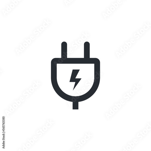 Lightning icon. High voltage. Protection against electric shock. Electric charging. Thunderbolt sign. Charging icon. Electricity sign. Electrical cable. Power socket. Electrical wire. Charger sign.